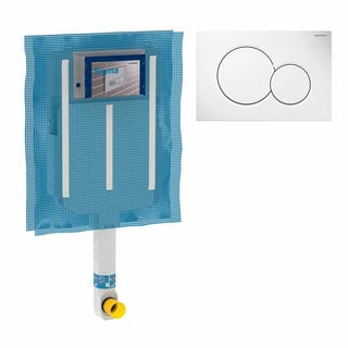 cassetta incasso geberit sigma 8 per vaso a pavimento + placca sigma 01