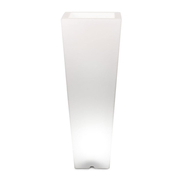 vaso luminoso arkema quadro 102 sl in resina lldpe quadrato 102 cm
