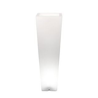 vaso luminoso arkema quadro 86 sl in resina lldpe quadrato 86 cm