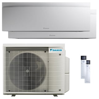 condizionatore daikin emura 3 dual split 18000+18000 btu inverter a+ wifi unità esterna 7.8 kw bianco