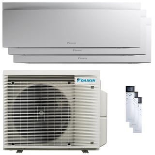 condizionatore daikin emura 3 trial split 7000+7000+9000 btu inverter a++ wifi unità esterna 4 kw bianco