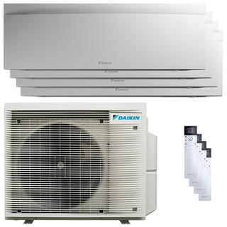condizionatore daikin emura 3 quadri split 7000+9000+9000+12000 btu inverter a+ wifi unità esterna 6.8 kw bianco