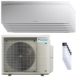 condizionatore daikin emura 3 penta split 7000+9000+9000+9000+15000 btu inverter a+ wifi unità esterna 7.8 kw bianco