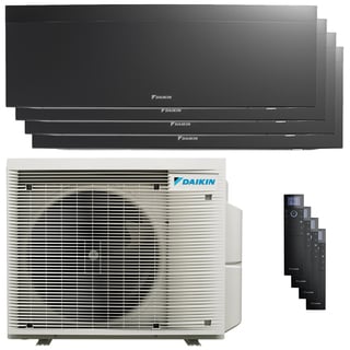 condizionatore daikin emura 3 quadri split 7000+7000+9000+18000 btu inverter a++ wifi unità esterna 7.4 kw nero