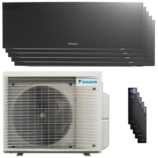 condizionatore daikin emura 3 penta split 7000+7000+7000+7000+7000 btu inverter a+ wifi unità esterna 7.8 kw nero