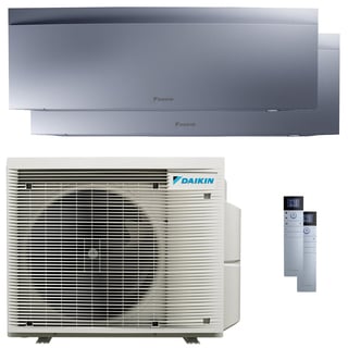 condizionatore daikin emura 3 dual split 18000+18000 btu inverter a+ wifi unità esterna 7.8 kw silver