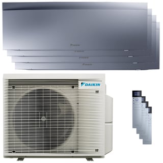 condizionatore daikin emura 3 quadri split 7000+7000+9000+12000 btu inverter a+ wifi unità esterna 6.8 kw silver