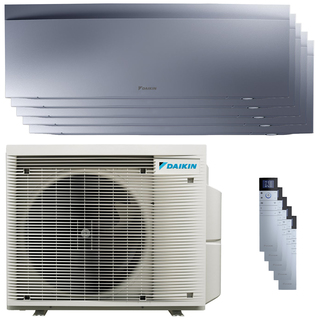 condizionatore daikin emura 3 penta split 7000+7000+7000+7000+7000 btu inverter a+ wifi unità esterna 7.8 kw silver