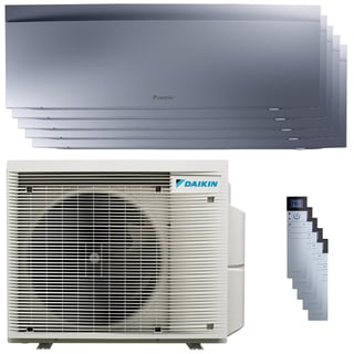 condizionatore daikin emura 3 penta split 9000+9000+9000+9000+18000 btu inverter a++ wifi unità esterna 7.8 kw silver