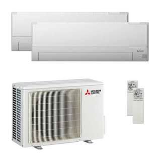 condizionatore mitsubishi electric serie bt dual split 9000+9000 btu r32 inverter a++ wifi unità esterna 5.3 kw