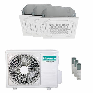 condizionatore hisense cassetta act trial split 9000+9000+9000 btu inverter a++  unità esterna 7 kw 