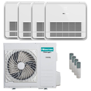 condizionatore hisense console akt quadri split 12000+12000+12000+18000 btu inverter a++  unità esterna 10 kw 