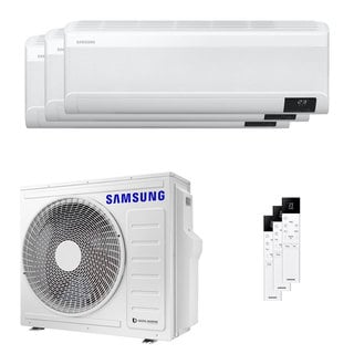 condizionatore samsung windfree elite 2023 trial split 12000+12000+12000 btu inverter a++ wifi unità esterna 8 kw 