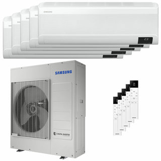 condizionatore samsung windfree elite 2023 penta split 7000+7000+9000+9000+12000 btu inverter a++ wifi unità esterna 10 kw 