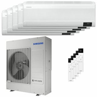 condizionatore samsung windfree elite 2023 penta split 9000+9000+12000+12000+12000 btu inverter a++ wifi unità esterna 10 kw 