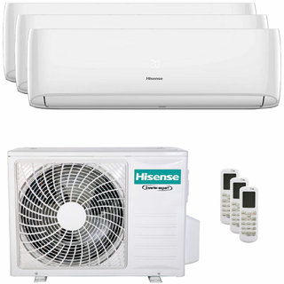 condizionatore hisense hi-comfort trial split 9000+9000+9000 btu inverter a++ wifi unità esterna 7,0 kw