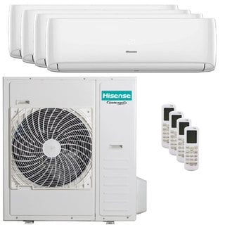 condizionatore hisense hi-comfort quadri split 7000+7000+12000+24000 btu inverter wifi unità esterna 12,5 kw