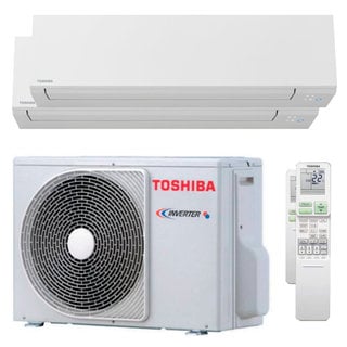 condizionatore toshiba  shorai edge dual split 12000+12000 btu inverter a++ wifi unità esterna 5,2 kw