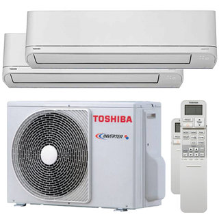 condizionatore toshiba shorai r32 dual split 12000+12000 btu inverter a++ unità esterna 5,2 kw