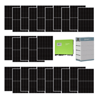 kit fotovoltaico 10 kw sunpro power con inverter ibrido energy zeroco2 large 10 kw + accumulo - trifase wifi