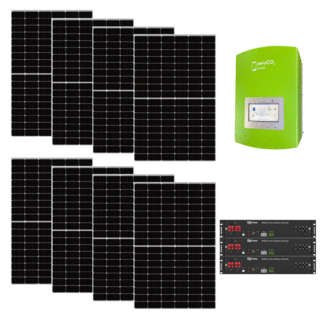 kit fotovoltaico 6 kw sunpro power con inverter ibrido energy zeroco2 small 6 kw + accumulo - monofase wifi