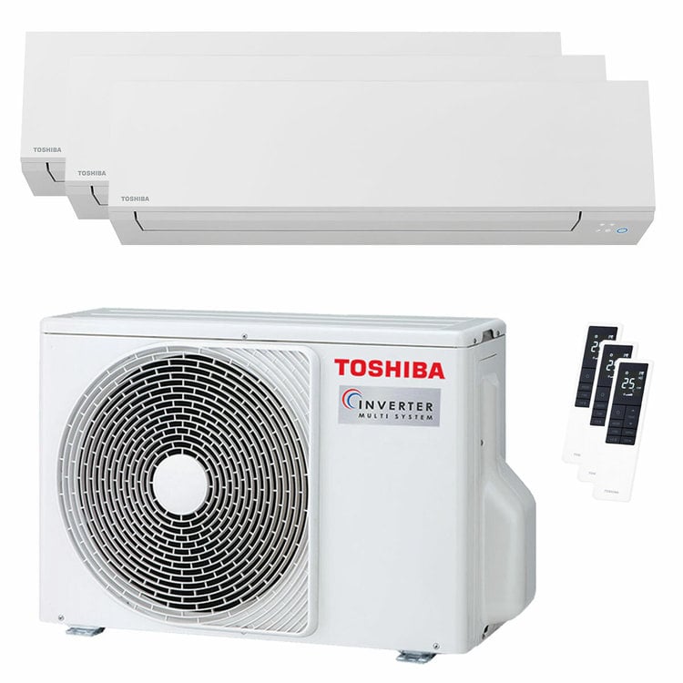 condizionatore toshiba shorai edge white trial split 5000+5000+5000 btu inverter a++ wifi unità esterna 5.2 kw 
