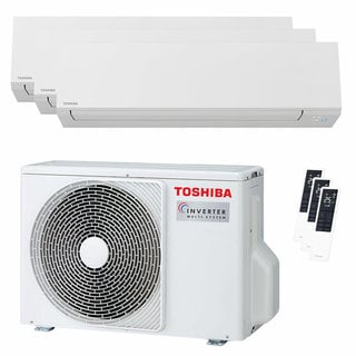 condizionatore toshiba shorai edge white trial split 5000+9000+12000 btu inverter a+++ wifi unità esterna 5.2 kw 