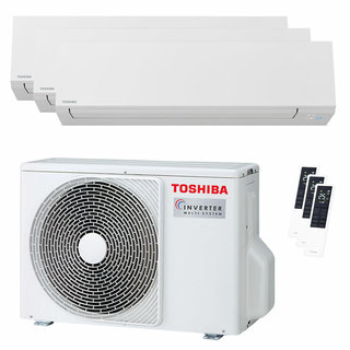 condizionatore toshiba shorai edge white trial split 7000+7000+7000 btu inverter a+++ wifi unità esterna 5.2 kw 