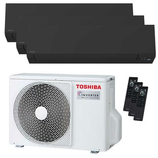 condizionatore toshiba shorai edge black trial split 5000+5000+7000 btu inverter a+++ wifi unità esterna 5.2 kw 