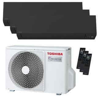condizionatore toshiba shorai edge black trial split 9000+9000+9000 btu inverter a+++ wifi unità esterna 5.2 kw 