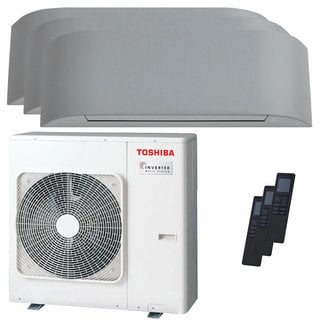 condizionatore toshiba haori trial split 9000+9000+12000 btu inverter a+++ wifi unità esterna 7 kw 