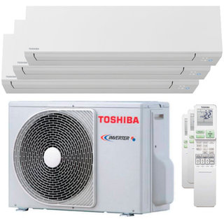 condizionatore toshiba  shorai edge trial split 7000+7000+7000 btu inverter a++ wifi unità esterna 5,2 kw