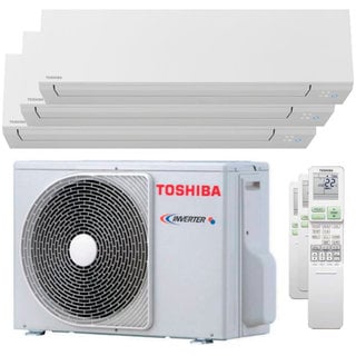 condizionatore toshiba  shorai edge trial split 5000+7000+12000 btu inverter a+ wifi unità esterna 5,2 kw