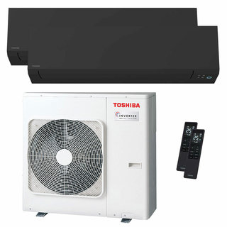 condizionatore toshiba shorai edge black dual split 16000+16000 btu inverter a++ wifi unità esterna 10 kw 