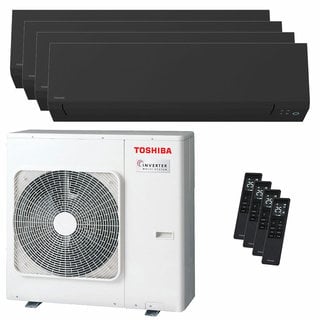 condizionatore toshiba shorai edge black quadri split 7000+7000+7000+7000 btu inverter a++ wifi unità esterna 8 kw 