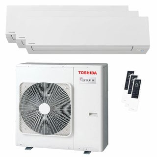 condizionatore toshiba shorai edge white trial split 7000+7000+16000 btu inverter a+++ wifi unità esterna 7 kw 