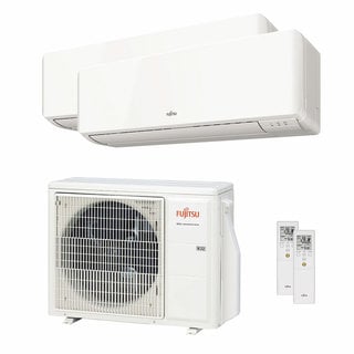 condizionatore fujitsu serie km dual split 12000+12000 btu inverter a++  unità esterna 5 kw 