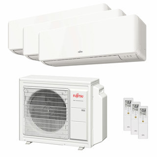 condizionatore fujitsu serie km trial split 9000+9000+9000 btu inverter a++  unità esterna 5.4 kw 