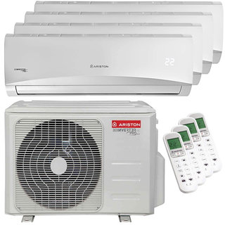 condizionatore ariston prios r32 quadri split 9000+9000+9000+9000 btu inverter a++ unità esterna 10,6 kw