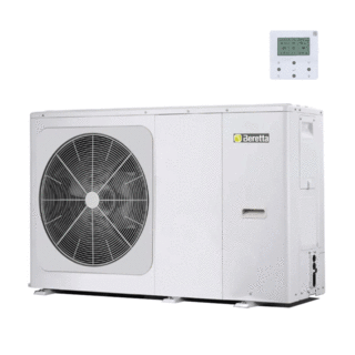 pompa di calore aria acqua beretta hydro unit m 16 kw monoblocco trifase inverter r32 a++