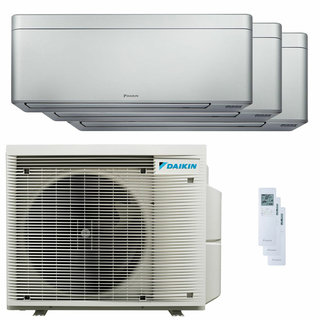 condizionatore daikin stylish silver trial split 12000+15000+18000 btu inverter a++ wifi unità esterna 7.4 kw 