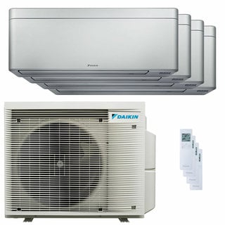 condizionatore daikin stylish silver quadri split 9000+9000+12000+12000 btu inverter a++ wifi unità esterna 7.4 kw 