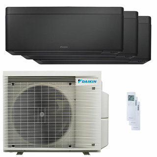 condizionatore daikin stylish total black trial split 12000+12000+18000 btu inverter a++ wifi unità esterna 7.4 kw 