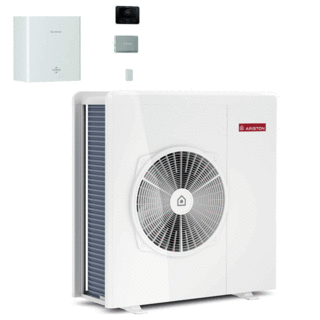 pompa di calore aria-acqua ariston nimbus m hybrid universal net r32 8 kw inverter monofase a++ wifi