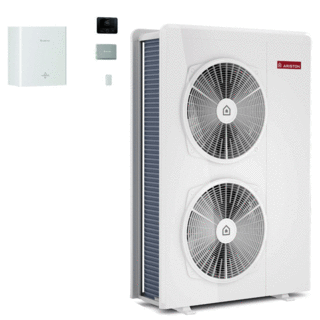 pompa di calore aria-acqua ariston nimbus m hybrid universal net r32 15 kw inverter monofase a++ wifi