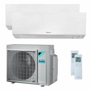 condizionatore daikin perfera wall dual split 18000+18000 btu inverter a++ wifi unità esterna 9 kw