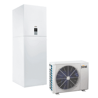 pompa di calore aria-acqua ferroli omnia st 3.2 8 kw splittata 190 lt r32 inverter a++