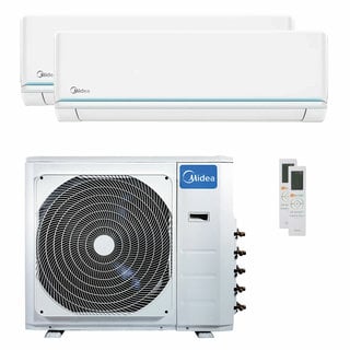 condizionatore midea evolution dual split 18000+18000 btu inverter a  unità esterna 12.3 kw 