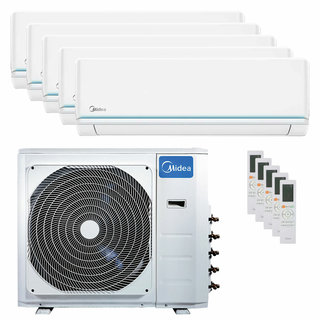 condizionatore midea evolution penta split 9000+9000+12000+12000+12000 btu inverter a++  unità esterna 12.3 kw 