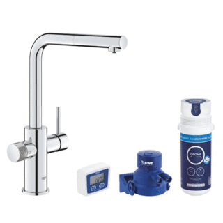 depuratore acqua grohe blue pure minta - kit miscelatore lavello cucina + filtro